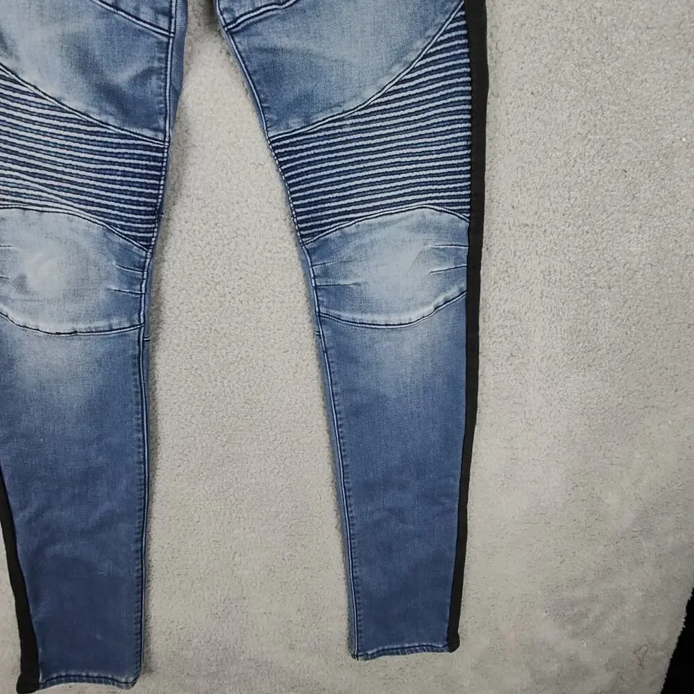 True Religion Rocco Jeans Mens 30X33 Blue Relaxed Skinny Jeans Denim Retro Look